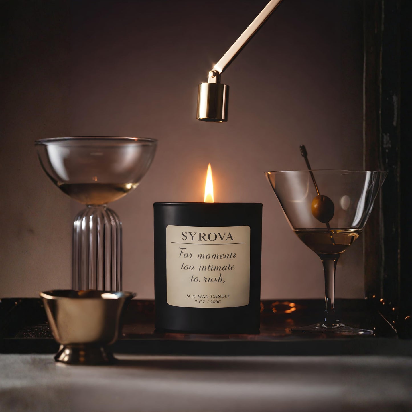 Amber & Tonka Bean Candle, Luxury Scented Soy Candle 7oz, Warm Cozy Fragrance for Home, Relaxing Aromatherapy Candle, Gift for Women, Long Lasting Jar Candle