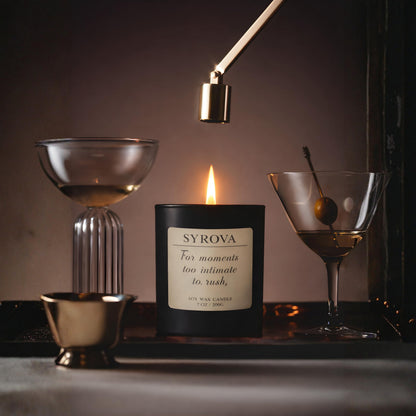 Amber & Tonka Bean Candle, Luxury Scented Soy Candle 7oz, Warm Cozy Fragrance for Home, Relaxing Aromatherapy Candle, Gift for Women, Long Lasting Jar Candle