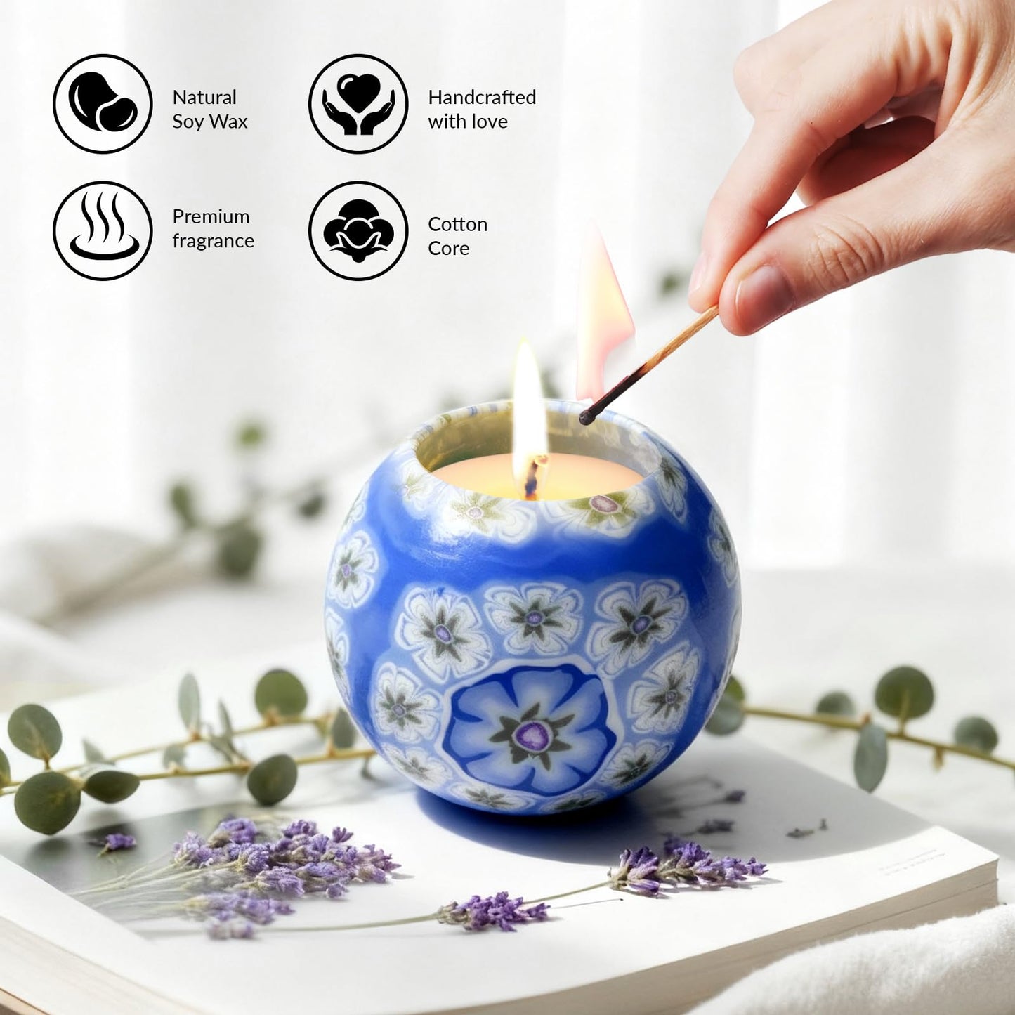 Candle Alan's Candle Handmde Scented Candle Valentine Gift Thanksgiving Holiday Birthday Candle Handmade Artwork Gift Warm Atmosphere Home Decor