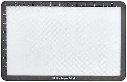 KitchenAid Silicone Baking Mat - Durable 9x14-Inch Gray Cooking Surface for Easy Baking