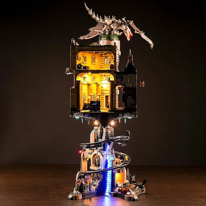 Upgraded Led Light Kit for Lego Gringotts Wizard Bank Horcrux War Building Set Compatible with Lego 76417(Model Not Included)