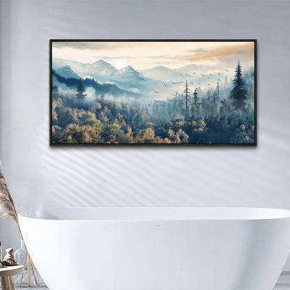 Wapluam Canvas Wall Art, Framed Landscape Forest Trees for Living Room, Bedroom, Office - Ready to Hang