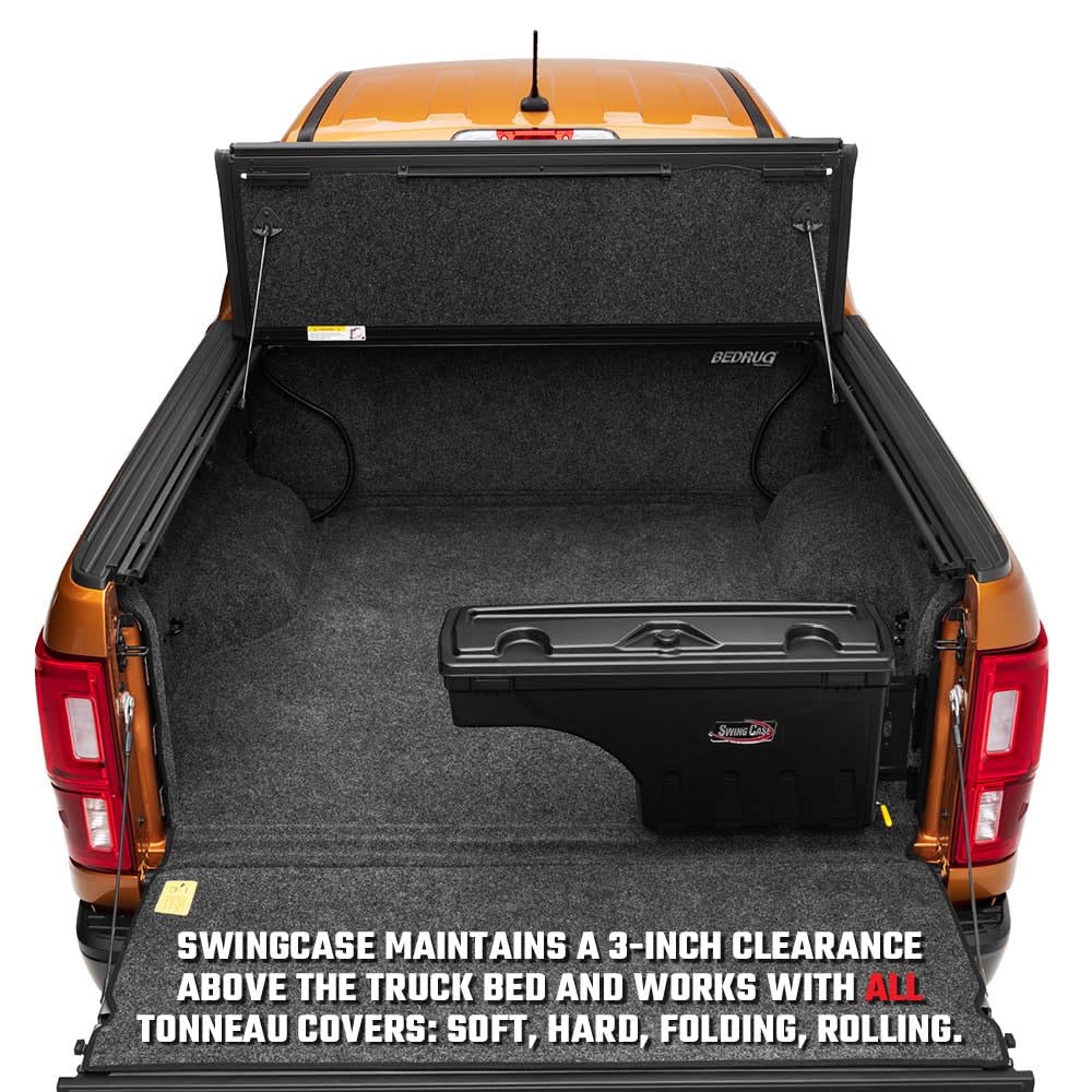 UnderCover SwingCase Truck Bed Storage Box | SC203D | Fits 2015 - 2020 Ford F-150 Drivers Side, Black