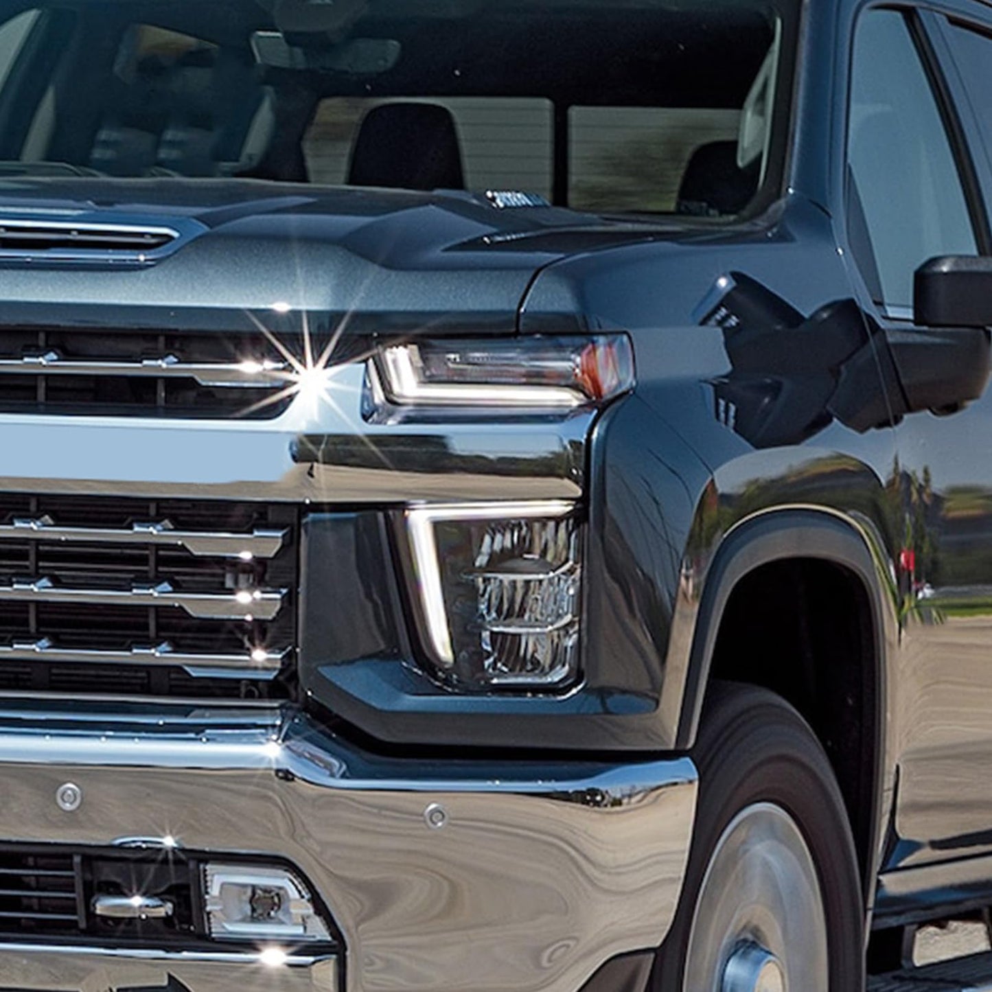 Duolctrams OEM Style LED Type Headlight Assembly Compatible with 2020-2023 Chevy Silverado 2500HD 3500HD High Country/LTZ Left Driver Side 84738618 GM2502505
