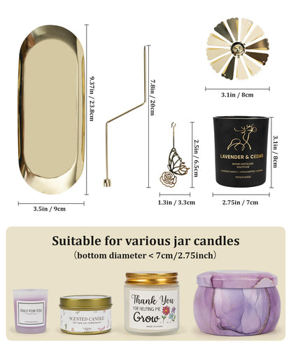 Totiro Butterfly Candle Gift for Women, Rotating Lavender Scented Candles for Mom, Birthday Gift Carousel Candle Holder Set for Wife Friends Sister Christmas Anniversary Valentine Mother’s Day Candles