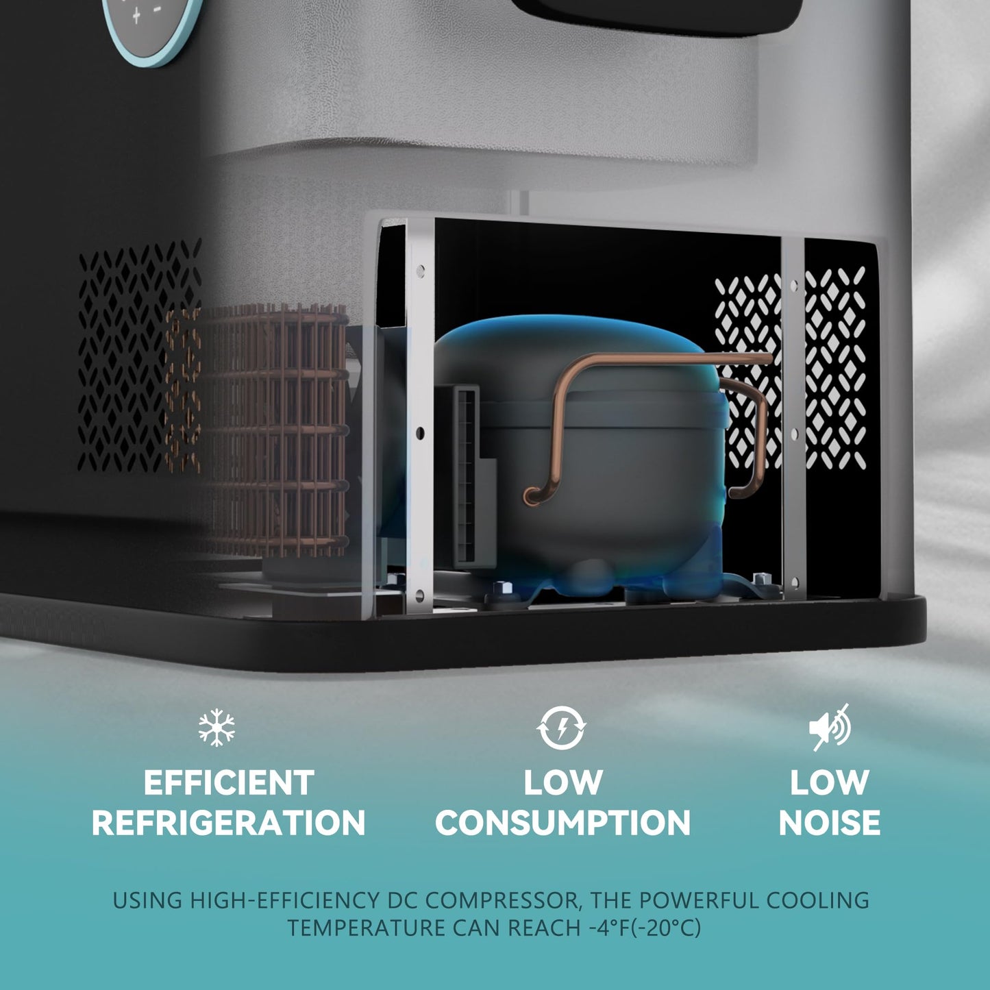 EUHOMY 12 Volt Refrigerator, 58QT Dual Zone Electric Cooler APP Control, Car Refrigerator with 12/24V DC 110-240V AC, Car Fridge -4℉~68℉, Portable Freezer Aluminum Interior for Camping,Trip,Home,Truck