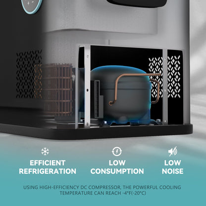 EUHOMY 12 Volt Refrigerator, 58QT Dual Zone Electric Cooler APP Control, Car Refrigerator with 12/24V DC 110-240V AC, Car Fridge -4℉~68℉, Portable Freezer Aluminum Interior for Camping,Trip,Home,Truck