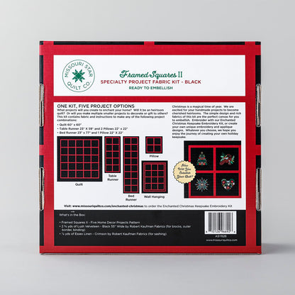 Missouri Star Framed Squares Specialty Black Fabric Kit – Precut Quilting Fabric for Patchwork, Sewing & Quilt Projects