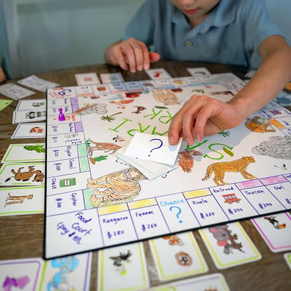 Create Your Own Opoly Board Game – Blank Game Board with Board Game Accessories Blank Cards Property Cards – Ideal for DIY Family Games Creative Projects