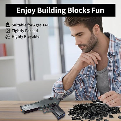 1:1 Desert Eagle Pistol Building Blocks Set 300+ Pieces Building Blocks Model Gun Toy for Adults &amp Kids 14+ Unique Collectible Gift for Christmas Birthday Military Fans