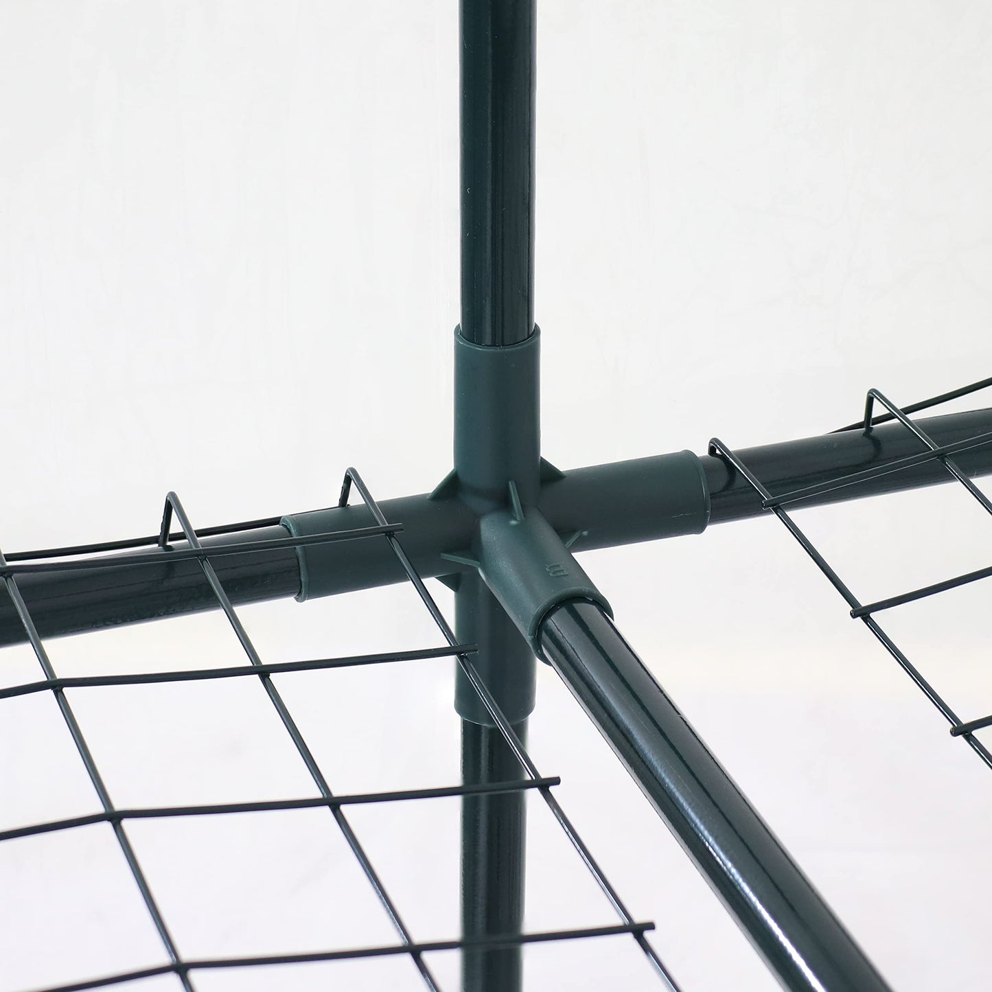 Sunnydaze Portable Outdoor Grandeur Walk-in Greenhouse with 4 Steel Wire Shelves and Roll-Up Door - Clear