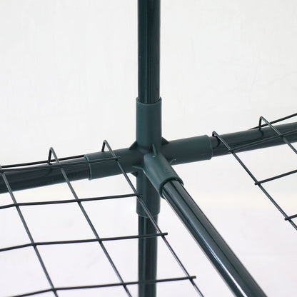Sunnydaze Portable Outdoor Grandeur Walk-in Greenhouse with 4 Steel Wire Shelves and Roll-Up Door - Clear
