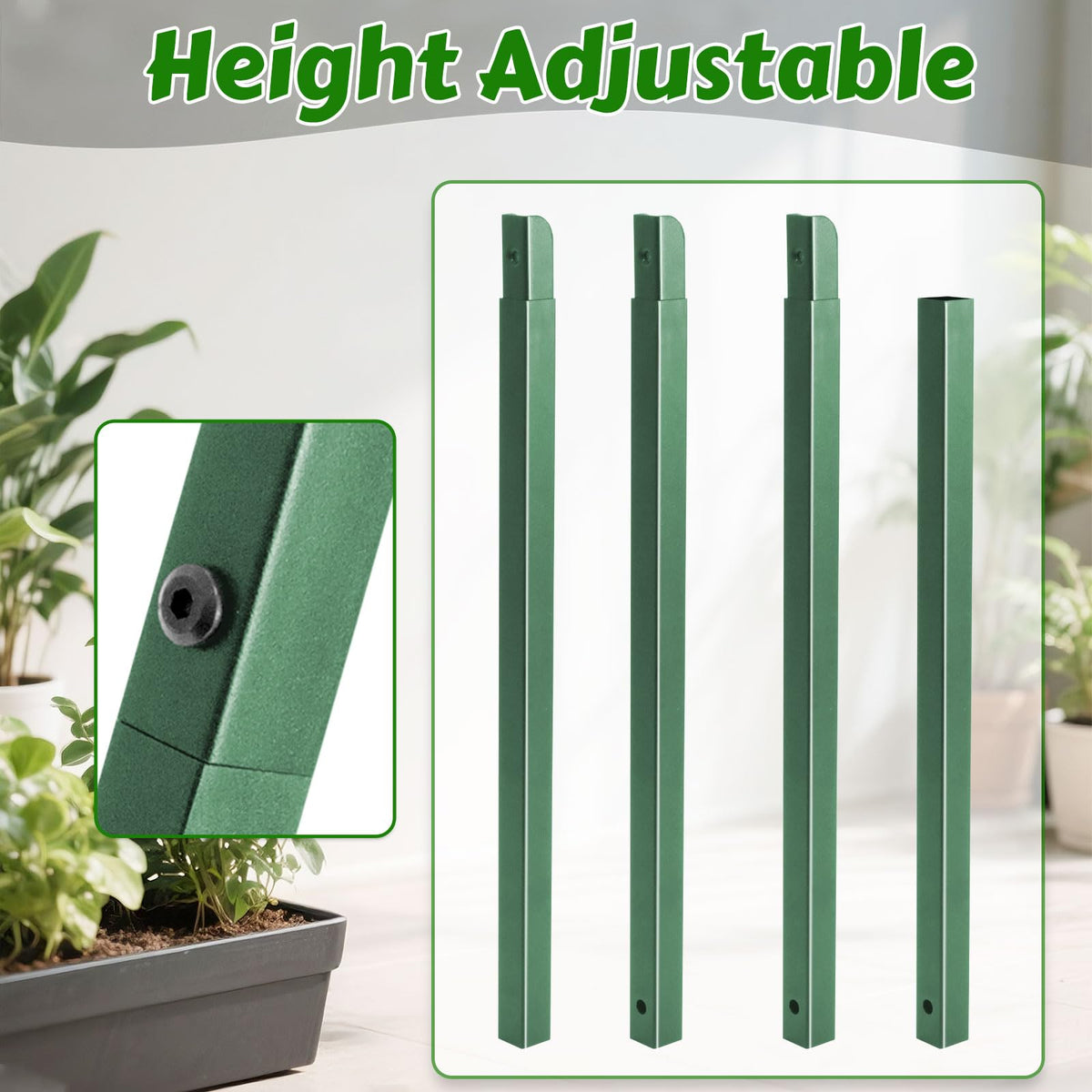 Gavinjitao 62" Round Metal Dragon Fruit Trellis，Adjustable Dragon Fruit Plant Trellis for Vertical Gardening and Climbing Plants Trees Cactus Garden Outdoor Indoor Potted Support Green