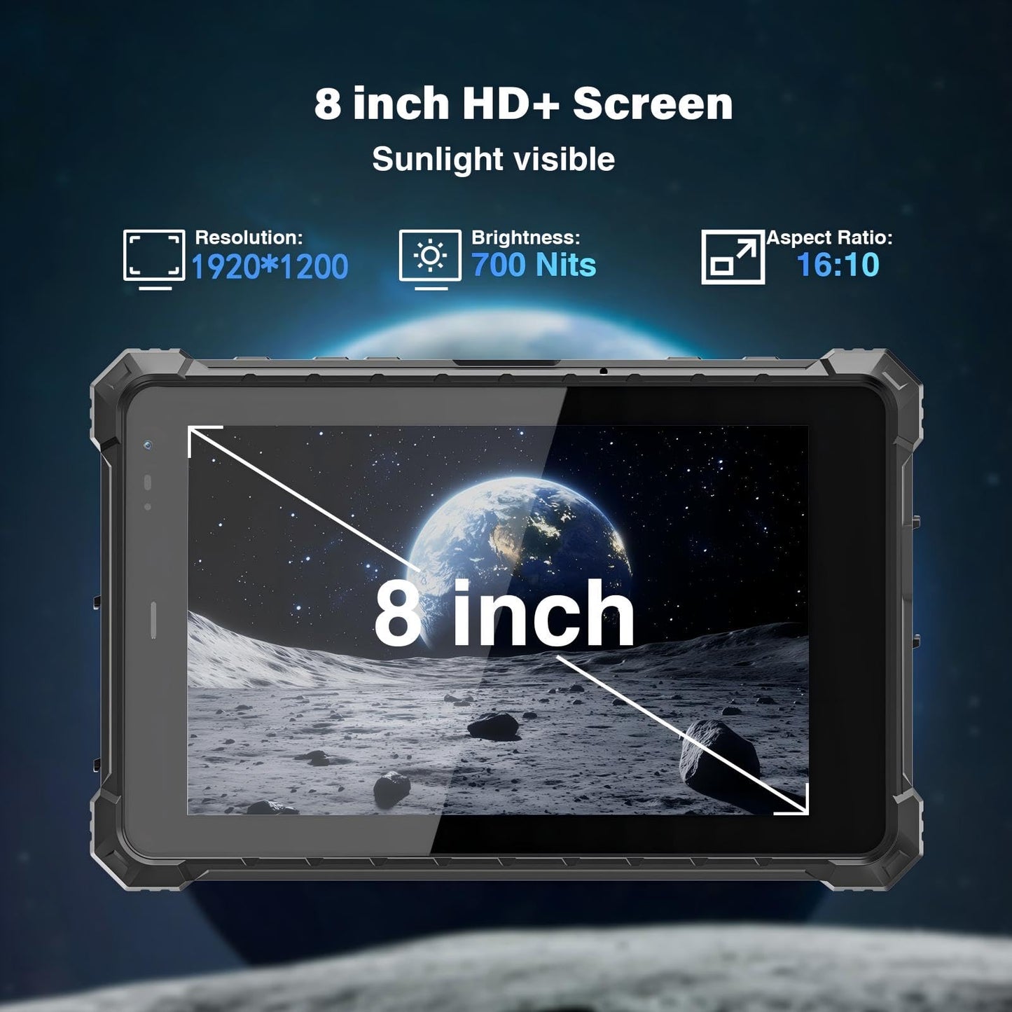 CENAVA W80N Rugged Tablet,8 Inch Windows 11 Pro Industrial Tablet,8GB+128GB,Intel N5100,IP68 Waterproof,700nit Sunlight Readable,4G LTE GPS WiFi6 Heavy Duty Outdoor Work PC 2025
