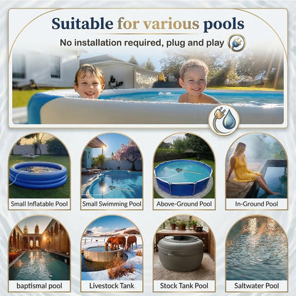 1800W Portable Hot Tub Heater, Immersion Water Heater with Thermostat, Submersible baptismal Heater for Inflatable Pools, Bathtub, Spa, and Cold Plunge, Fast Heating Bucket Heater