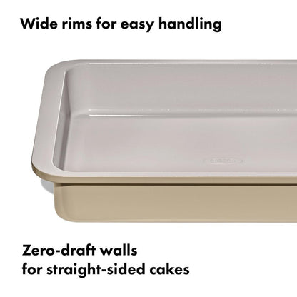 OXO Good Grips Non-Stick Pro Ceramic Coated Metal Bakeware 9” x 13” Cake Pan – Biscuit