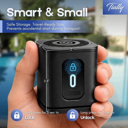 TIALLY Portable Air Pump - Fast Mini Electric Inflator with Rechargeable Battery for Pool Floats, Air Mattresses & Toys