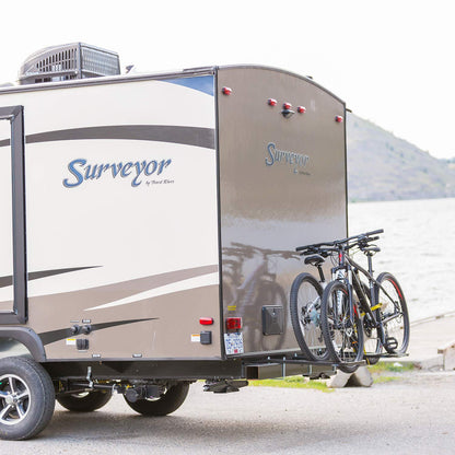 Swagman RV Approved 2 Bike RV Bumper Mount Rack – U-Bolt Mounted Carrier for Travel Trailers and RVs