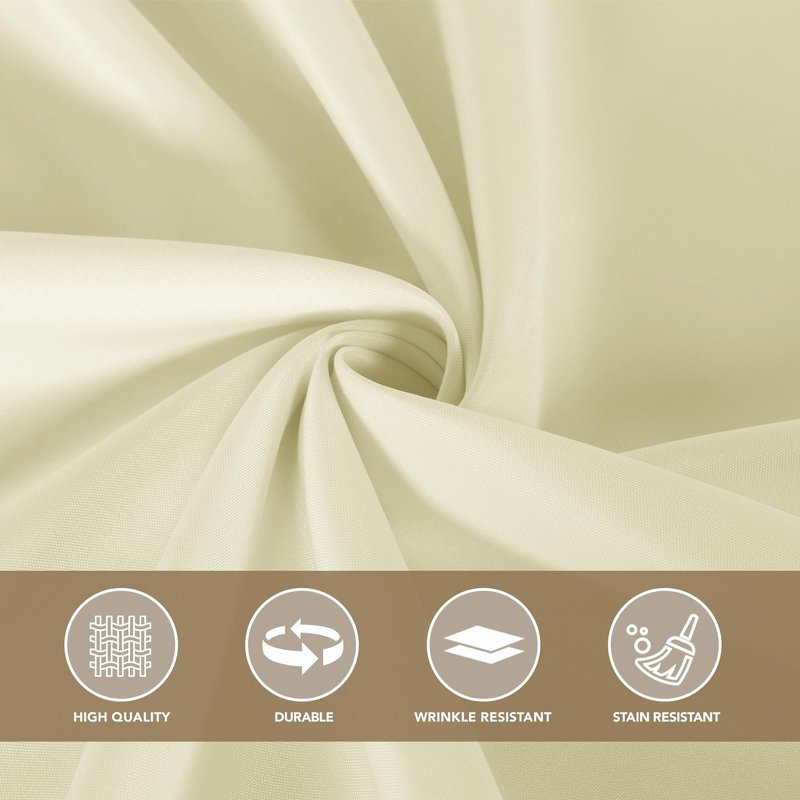 sancua Beige Tablecloths for 6 Foot Rectangle Tables, 8 Pack - Washable Polyester Fabric Table Cloth for Wedding Party, Birthday, Banquet Reception, 54x108 Inch Ivory
