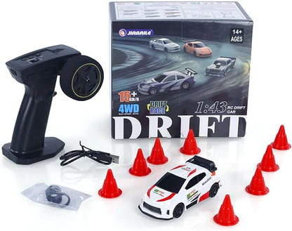 TOUCAN RC HOBBY 1/43 High Speed RC Racing Car Radio Controlled Drift Vehicle 4WD RTR Mini Model Toy 2.4G Radio Battery Gifts for Children