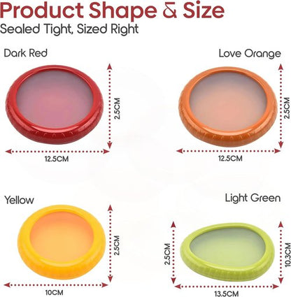Food Popz Set of 4 Storage Containers - Anti-Oxidation Box for Avocado, Onion, Lemon & Tomato | BPA-Free Fresh Pod