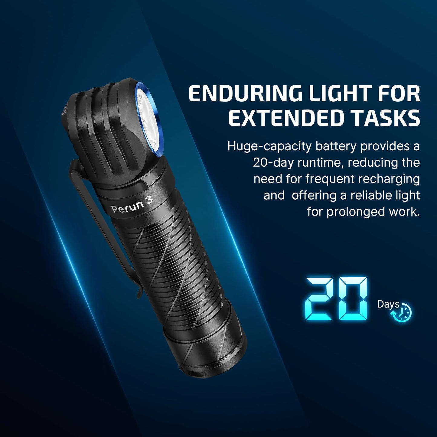 OLIGHT Perun 3 Rechargeable Headlamp Flashlight, 3000 Lumens LED Headlight with Red Light, Waterproof Head Lamp with Headband for Outdoor Camping, Hiking, Working(Black)