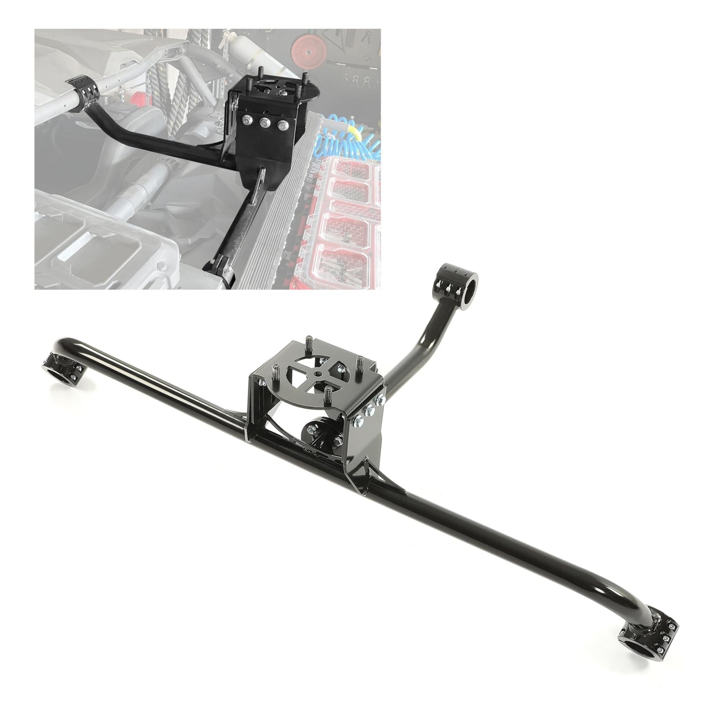 ECOTRIC Spare Tire Mount Rack Carrier Holder Compatible with 2017-2025 Can-Am Maverick X3 Turbo X3 Max R Ds Steel Hold Up to 32" Tire UTV Powder Coated