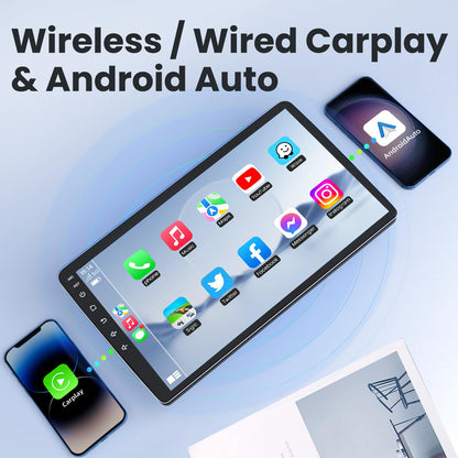 [4Core+64GB] Car Radio Stereo for Jeep Patriot Compass 2010 2011 2012 2013 2014 2015 2016: 10" 1280 * 800 HD Touch Screen Replacement with CarPlay Android Auto Bluetooth Backup Camera 5GWIFI GPS