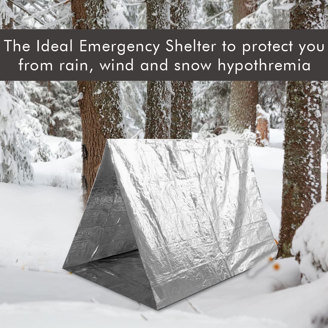NOVAMEDIC Emergency Mylar Foil Thermal Blankets - Pack of 200, 84"x52", Individually Wrapped, Waterproof Survival Blanket for Camping, Outdoors, First Aid Kit & Travel, Lightweight & Compact, Silver