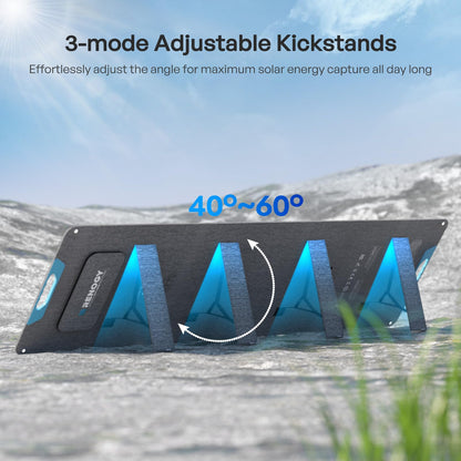 RENOGY REGO 200W Portable Solar Panel, Renogy Solar Panels IP65 Waterproof, 200 Watt Foldable Solar Panel for Camping, Hiking, Fishing, Outdoor, RV, Van, Boat, Off Grid Applications