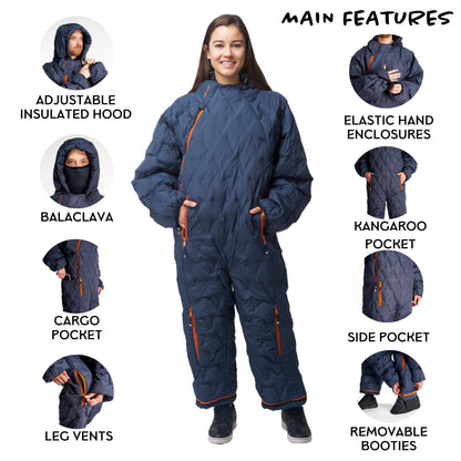 Selk'bag Pro Wearable Sleeping Bag I Outdoor and Indoor Sleeping Bag for Camping, RV Trips, Travelling, Hammocks, Backpacking, Lounging (Blue Navy, Large)