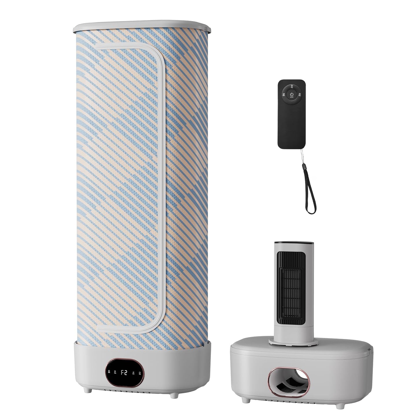 Portable Clothes Dryer, 1000W Foldable Automatic Drying Machine with Remote Control, Compact Laundry Dryer for Home, Apartment & Travel Use