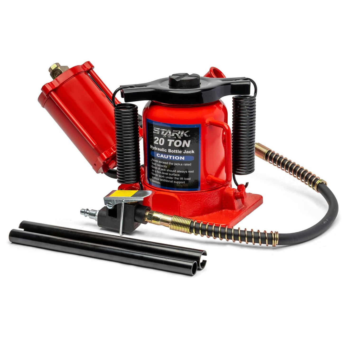 Stark USA 20-Ton Portable Hydraulic Bottle Jack Air-Operated Pneumatic Lift Low Profile Manual Air Jack, Auto Truck Travel Trailer Repair (44000 LBS)