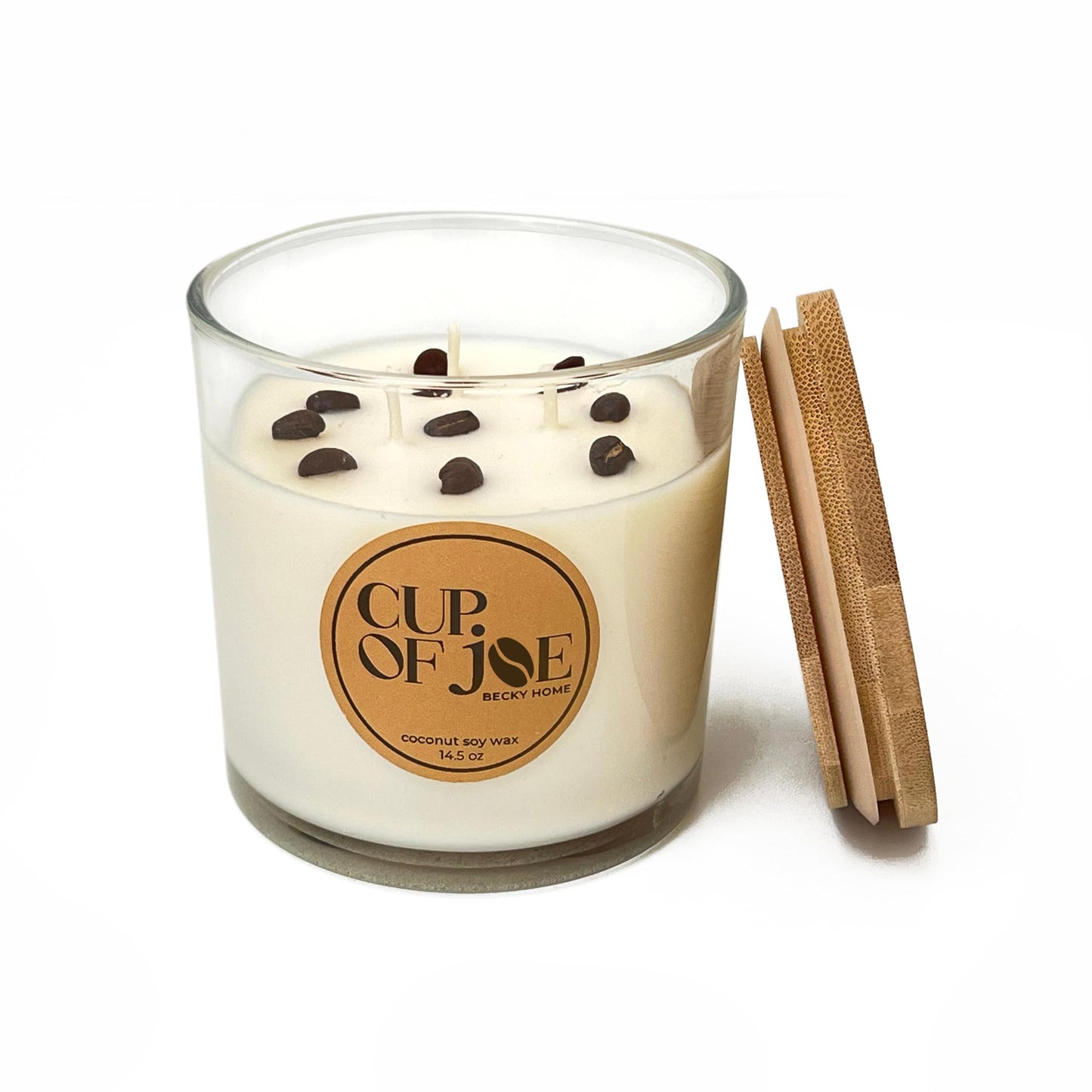 Becky Home 3 Wick Candle, 14.5oz Coffee Scented, Espresso Candles, Roast Coffee, Macchiato Candle, Large Jar Candles for Women, Gift for Men and Women