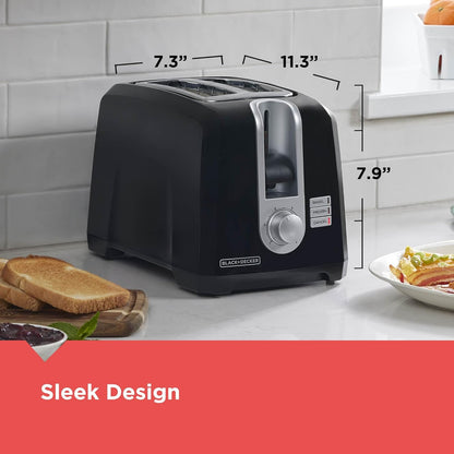 Skiennix 2-Slice Extra Wide Slot Toaster - Perfect for Bagels & Thick Bread, Stainless Steel Finish