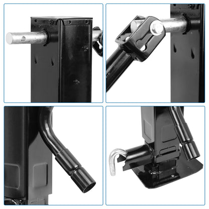 Heavy Duty Weld Square Tube Trailer Jack - 12.5" Lift 13.5" Drop Leg Travel Capacity 12000 LBS (12000lbs Front Pull pin)