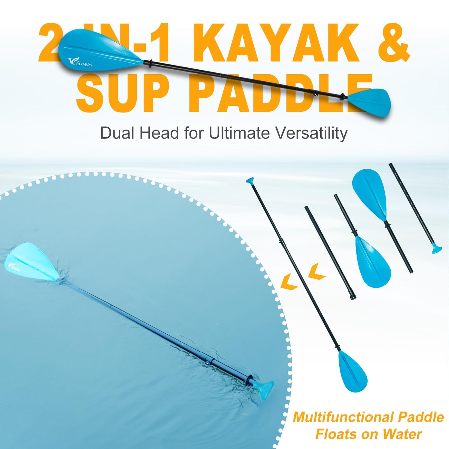 Freein SUP Inflatable Stand Up Paddle Board with Kayak Seat,Paddle Boards for Adults, Accessories sup Pump Adaptor,sup Kayak Paddle(Blue, 11')