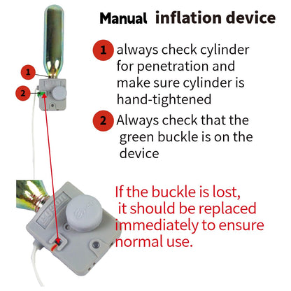 Manual Inflatable Life Jacket,Life Vest for Adult,Preserver PFD for Adults,Supports Weight up to 330 pounds (GREEN-716)