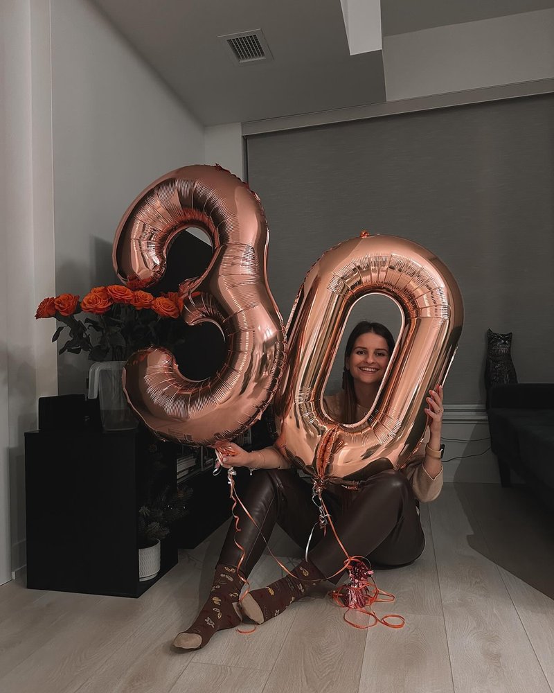 Rose Gold Number 23 Balloon 40 inch, 23 Number Balloons, 23rd Birthday Decorations, 23 Year Old Women Men Rose Gold Party Supplies