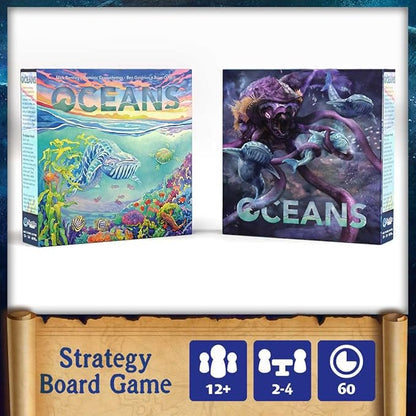 Northstar Game Studio Oceans Board Game - Beautiful Strategy Ecosystem Game | Families Teens &amp Adults - 2-4 Players Age 12+ 90 Mins