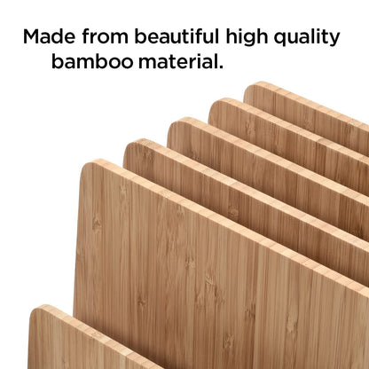 MobileVision Bamboo Device Organizer for Smartphones, Tablets and Laptops, 10 Slots