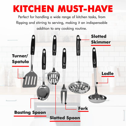 Chef Craft Select Heavy Duty Basting Spoon, 12 inch, Stainless Steel