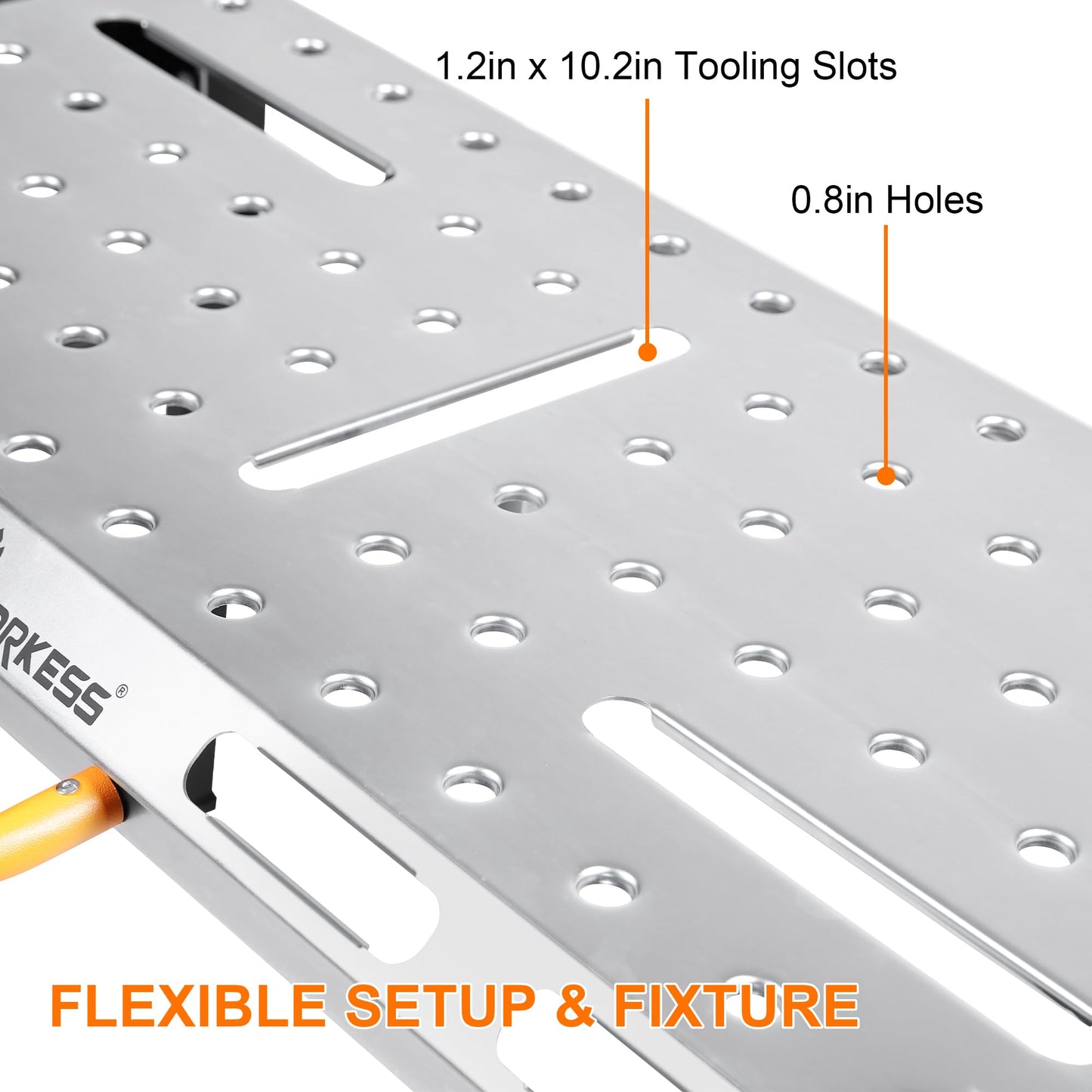WORKESS Metal Welding Table Folding 1000 lbs Load Capacity Heavy Duty Steel Construction Workbench for Welding Adjustable 7 Level Height