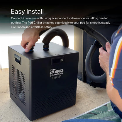 The Pod Company Pro Water Chiller – 0.5 HP – Ultra Fast 39°F Cooling for Cold Plunge Tubs – High-Power System for Heavy Use & Hot Climates – Compatible with Ice Pod & Long Pod