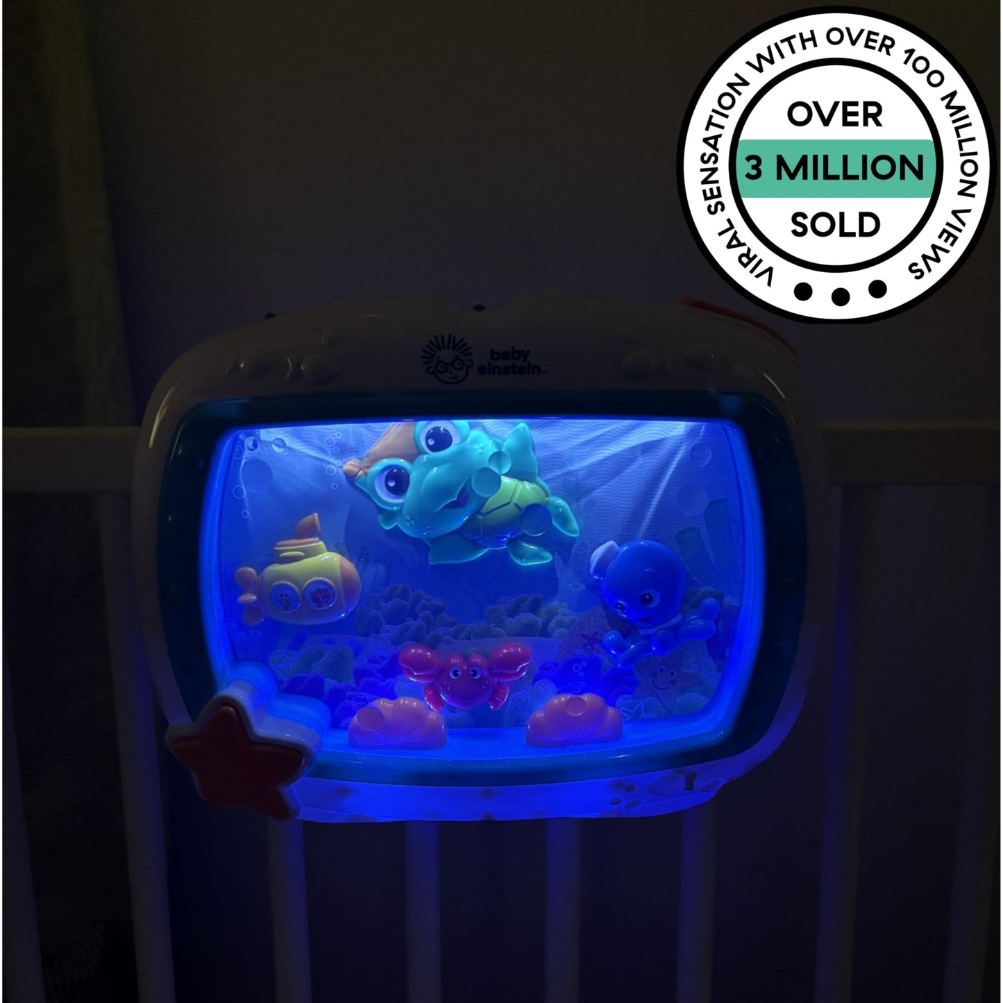 Baby Einstein Sea Dreams Soother Musical Crib Toy and Sound Machine, Newborn and up