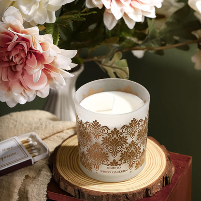 ROMIIE ZOI Scented Candle - Garden with Scent of Mix Floral Bouquet- 6oz Aromatherapy Soy Wax Jar Candle for Home, Gifts for Women - 170g