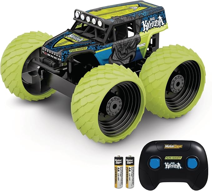 RC 4WD Big Kahuna Remote Control Car Ford Bronco Monster Truck – 1:14 Scale Remote Control Truck Vaughn Gittin Jr. Vertical Drive Stunts 2.4GHz USB Rechargeable Ready to Go Great Gift