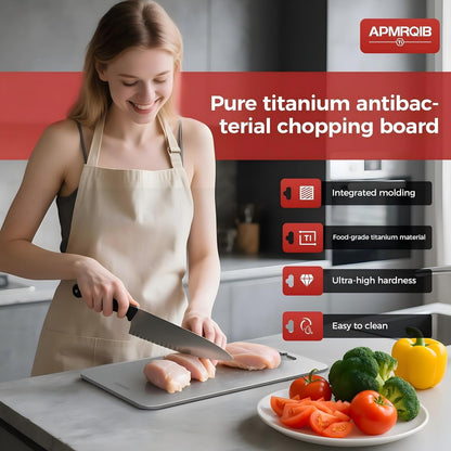 Titanium Cutting Board Set by Titan | 100% Pure Non-Toxic Double-Sided Boards | Ideal for Meat & Charcuterie (3 Pack)