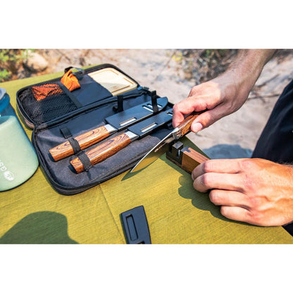 GSI Outdoors, Rakau Gourmet 3-Piece Camping Knife Set with Stainless Steel Blades and Waterproof Wood Handles, Perfect for Outdoor Cooking and Adventures