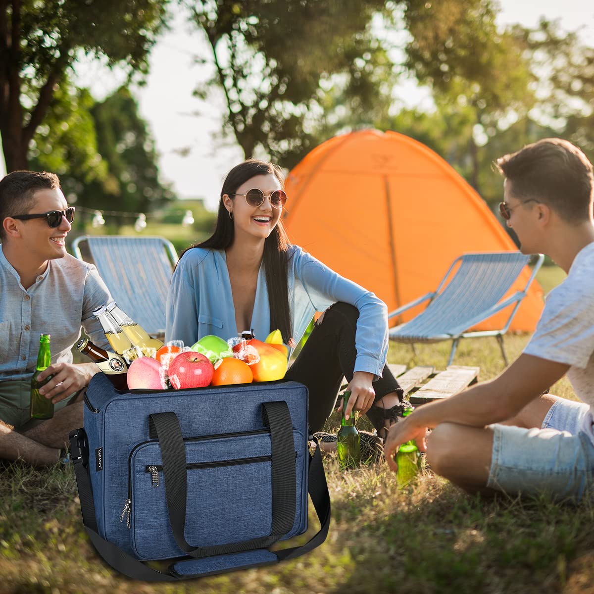 Electric Car Cooler for Vehicles, 26 QT Cooler, Folding and Portable Cool Bag for Cooling Pre-Cooled Food & Drinks, (Not Refrigerator, AC Adapter Not Include